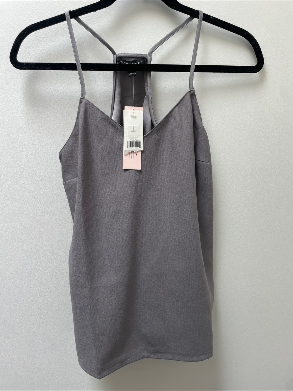 Banana Republic Classic Steel Grey Racerback Tank Top NWT Petite Small